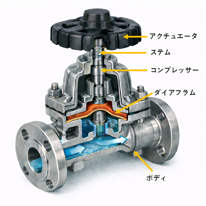 産業用ダイアフラムの構成図