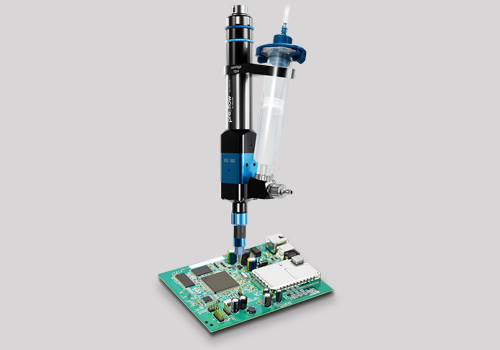 タッチパネル・センサー電極への導電性ペースト(銀ペースト)塗布 